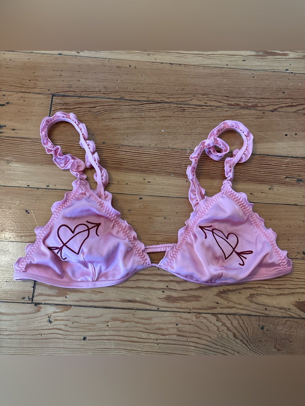 CANDY BRA | WILD LOVERS X UO OUT FROM UNDER XL  Pink Hearts Urban Outfitters